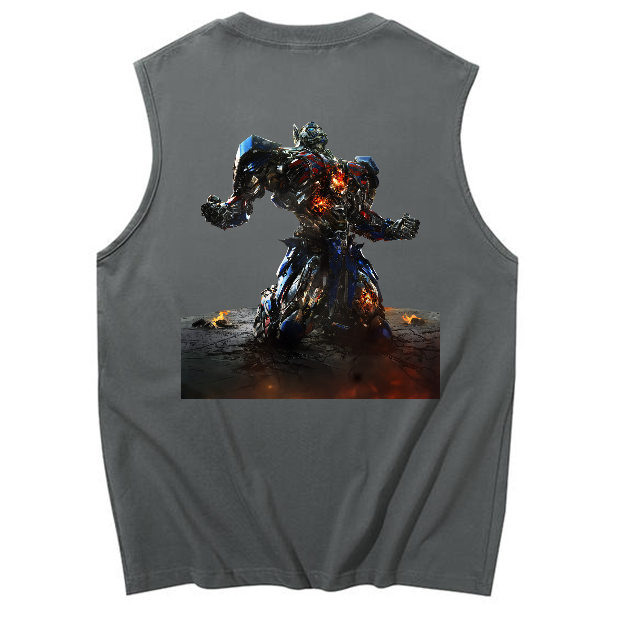 （画像用） Transformers トランスフォーマー コットン100％タンクトップ（背面プリント）